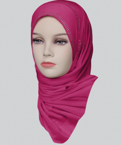 Double Face Hijab (Scarf) With Rhinestone