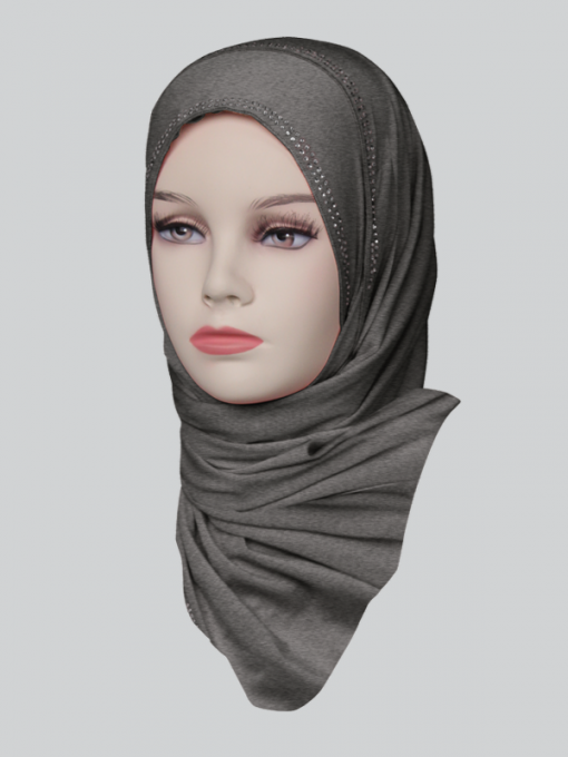 Double Face Hijab (Scarf) With Rhinestone - Image 8