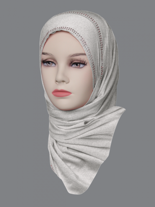 Double Face Hijab (Scarf) With Rhinestone - Image 5