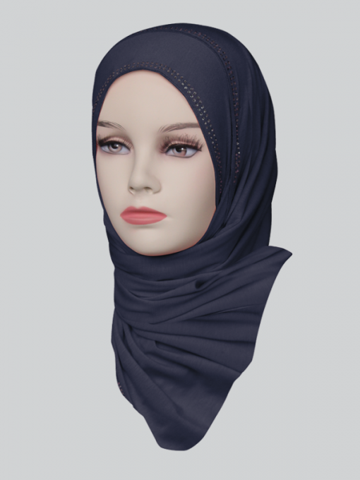 Double Face Hijab (Scarf) With Rhinestone - Image 9