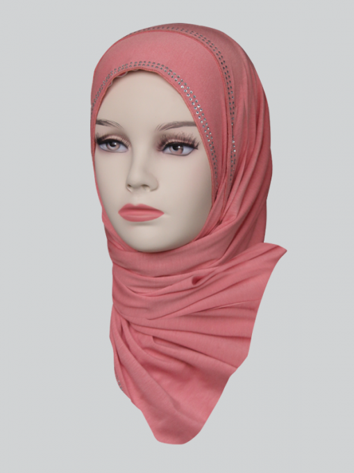 Double Face Hijab (Scarf) With Rhinestone - Image 3