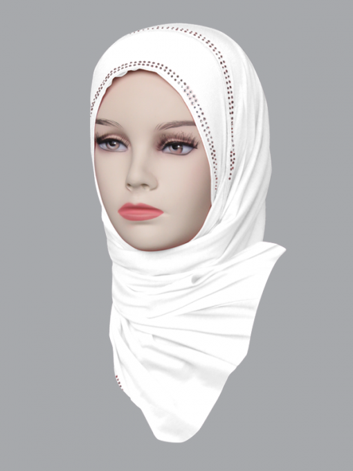 Double Face Hijab (Scarf) With Rhinestone - Image 6