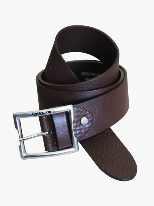 Textured leather belt