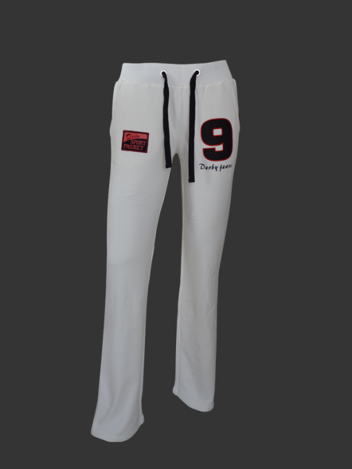 Training/Sports Pants- Plain with Drawstring and Print Patches – Cotton Spandex Fleece