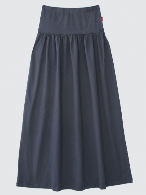 Long Pleated Skirt - Cotton Jersey