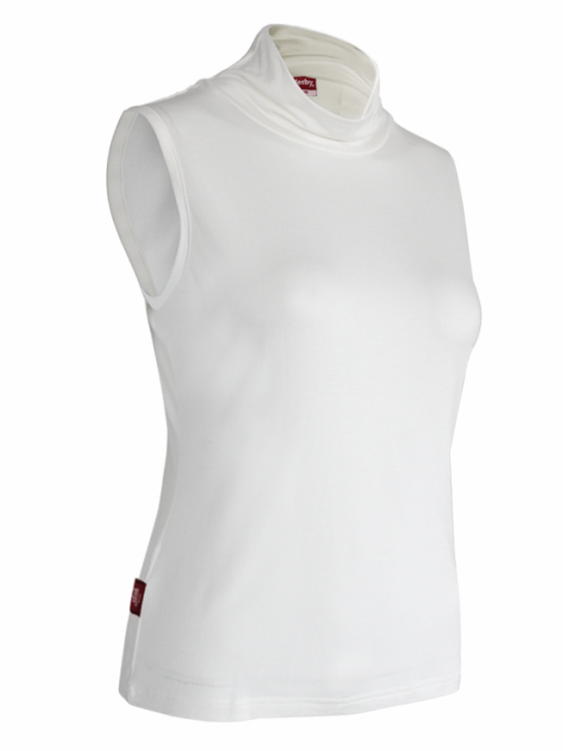Turtleneck/Highneck Sleeveless Body Vest - Viscose Spandex Jersey