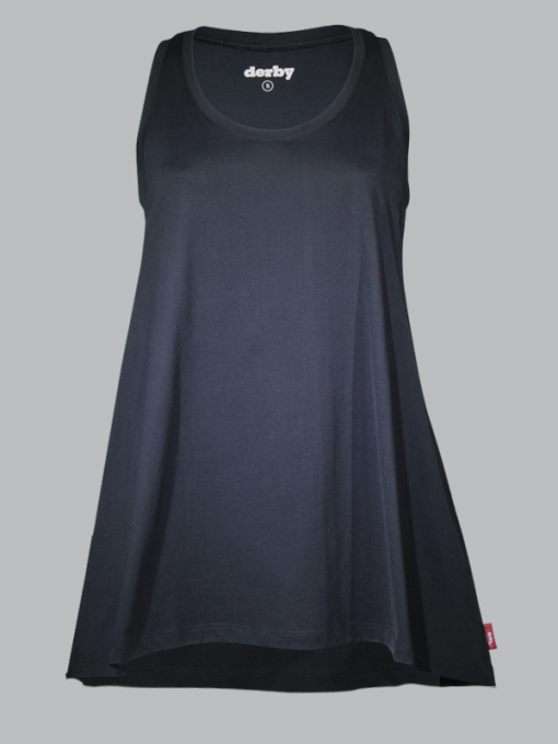 Sleeveless Short Flared Dress - Cotton Jersey