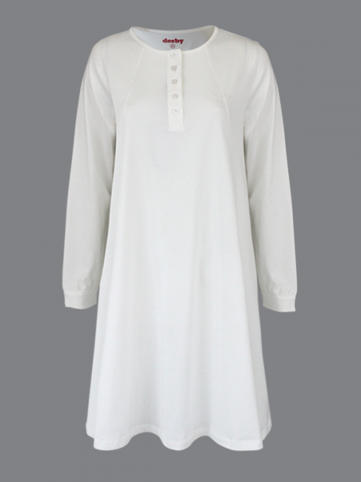 Long Sleeve Short Dress - Cotton Jersey