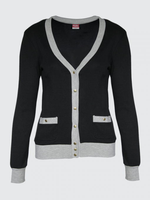 Cardigan with Pockets - Knitted Cotton - Image 4