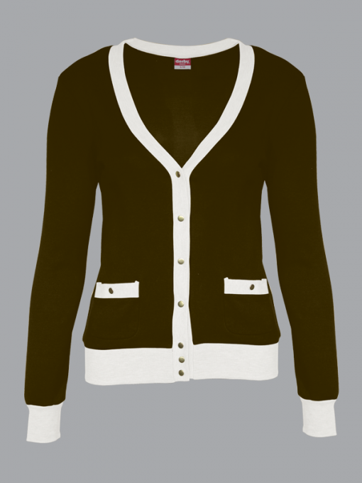 Cardigan with Pockets - Knitted Cotton - Image 3
