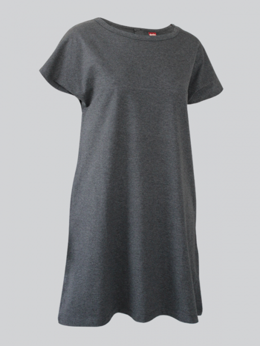 Wide Bottom Short Dress - Cotton Jersey