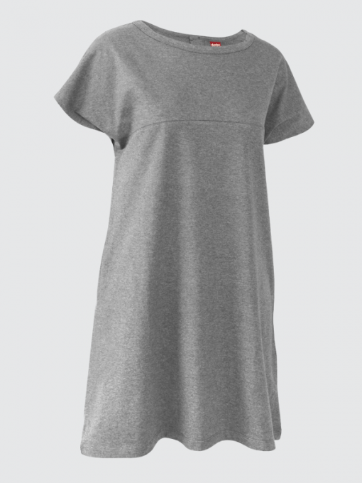 Wide Bottom Short Dress - Cotton Jersey - Image 2