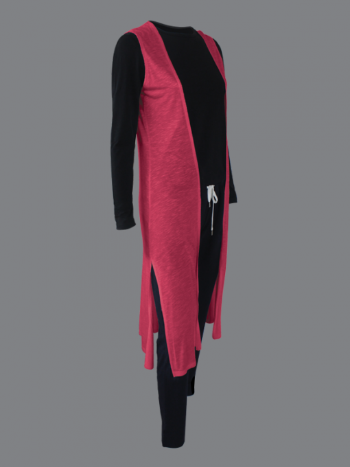 Open Front Sleeveless Cardigan - Rayon - Image 2