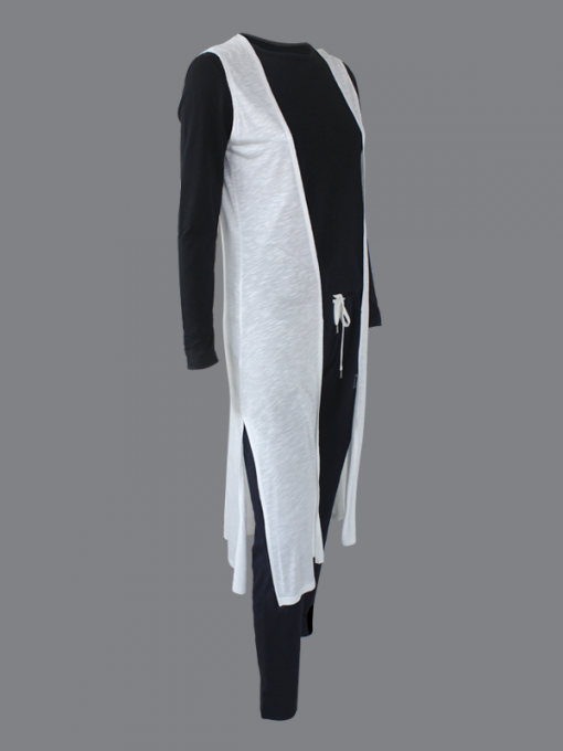 Open Front Sleeveless Cardigan - Rayon - Image 3