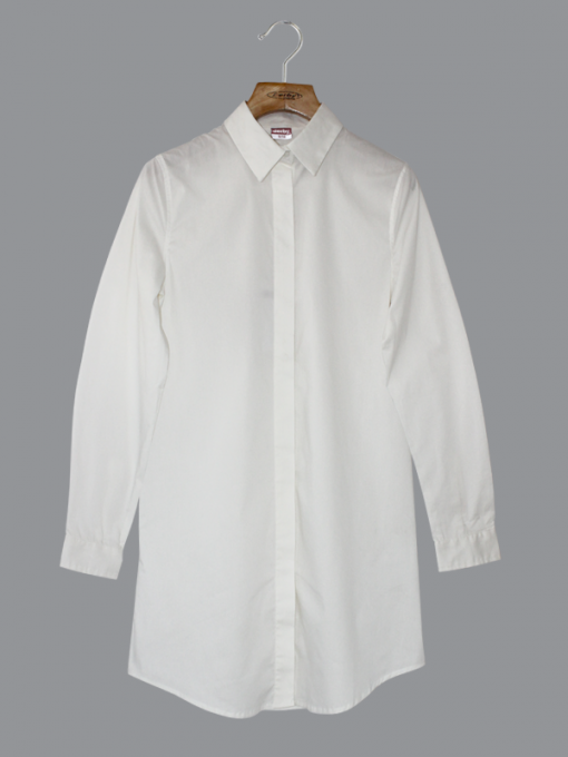 Long Sleeves Shirt – Buttoned Placket and Pointed Collar – Cotton/Polyester with Spandex - Image 4