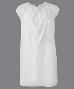 Buttoned Placket Sleeveless Shirt - Cotton Jersey