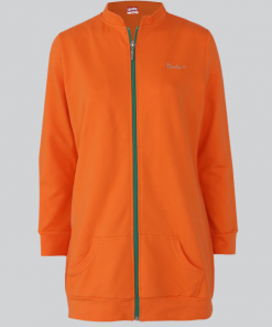Cardigan with Zipper/Training Jacket - Cotton Spandex Jersey