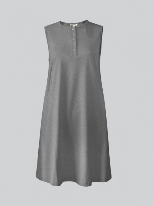 Sleeveless Short Dress - Slightly Flared Cotton Jersey - Image 10