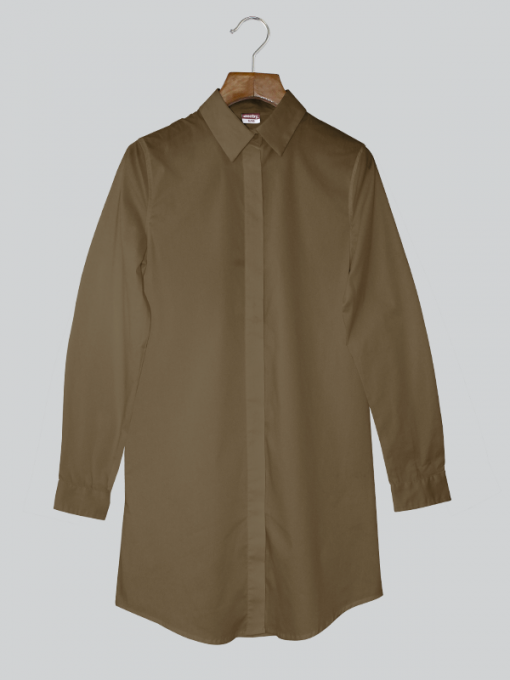 Long Sleeves Shirt – Buttoned Placket and Pointed Collar – Cotton/Polyester with Spandex - Image 3