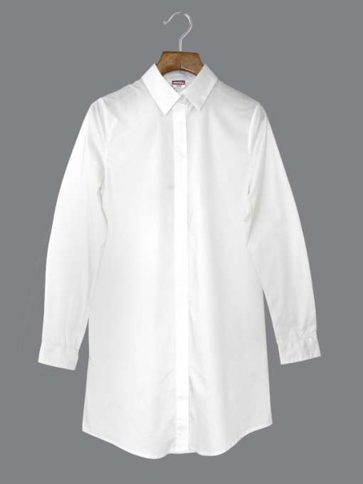 Long Sleeves Shirt – Buttoned Placket and Pointed Collar – Cotton/Polyester with Spandex - Image 2