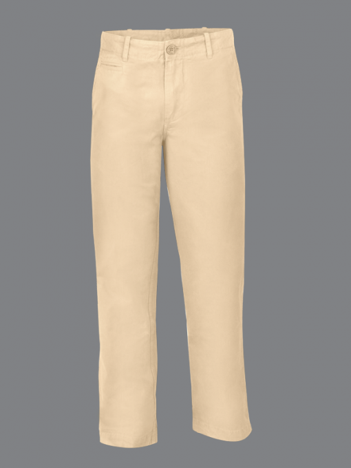 Fine Twill Chino Straight Leg Pants with Side Pockets - Cotton Twill - Image 2