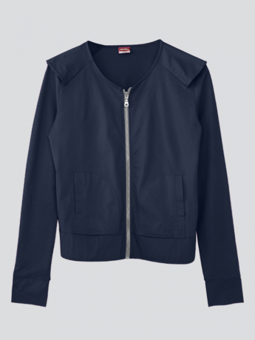 Long Sleeves Cardigan with Zipper - Cotton Jersey - Image 4