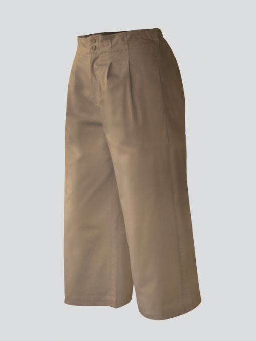 Wide Leg Bermuda - Cotton Stretch