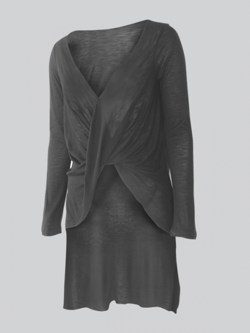 ⁦(English) Crossover Cardigan - Rayon⁩ - الصورة ⁦2⁩