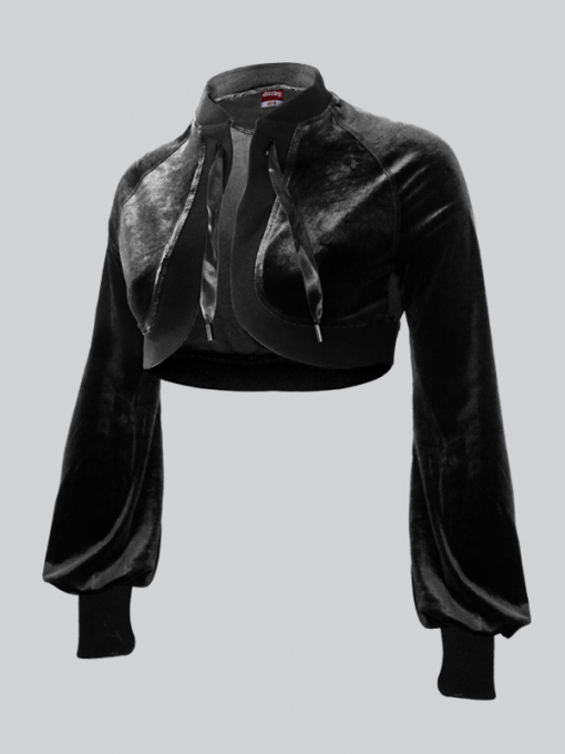 Short Cardigan – Polyester Velvet - Image 5