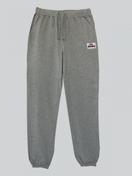 Training/Sweatpants with Small Patch Logo- Elastic Waistband and Leg Bottom - Drawstring and Side Pockets - Cotton - Image 2