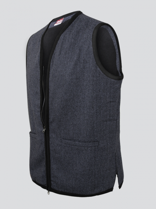 Vest With Zipper and Two Front Pockets