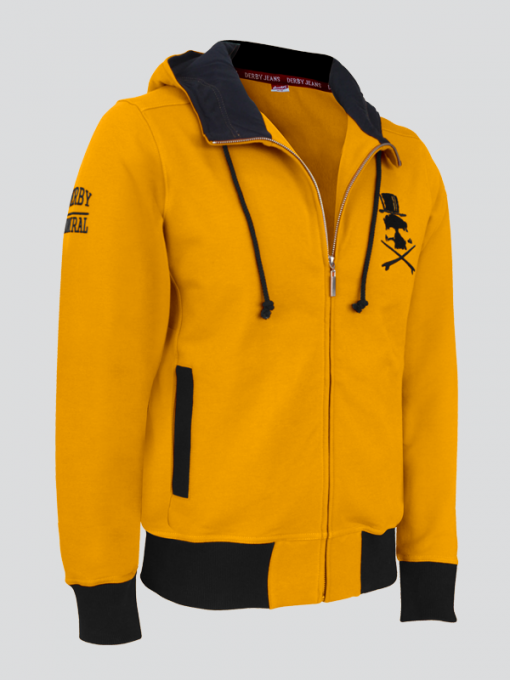 Hooded Cardigan With Embroidery - Stretch Fleece - Image 2
