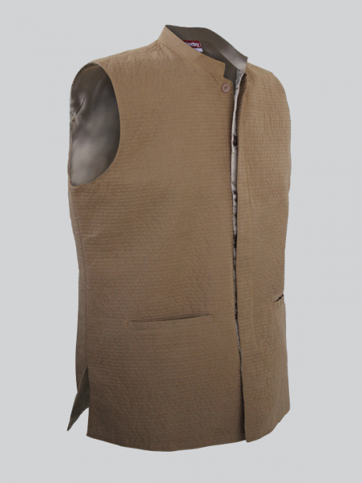 Vest with Hidden Buttons Two Front Pockets - Image 2