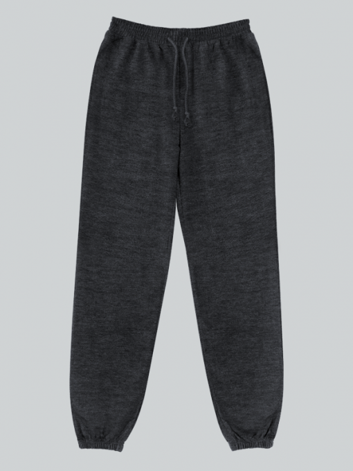 Training/Sweatpants - Elastic Waistband and Leg Bottom - Drawstring and Side Pockets - Terry Fleece
