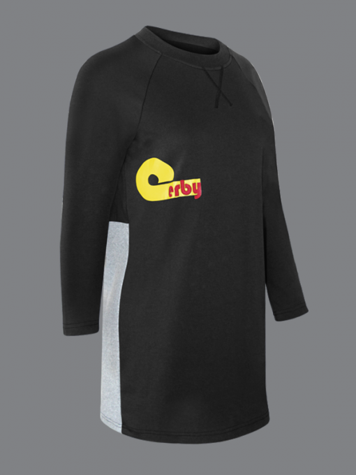 Sweatshirt with Dual Color at the Back with Derby Logo  – Cotton Spandex