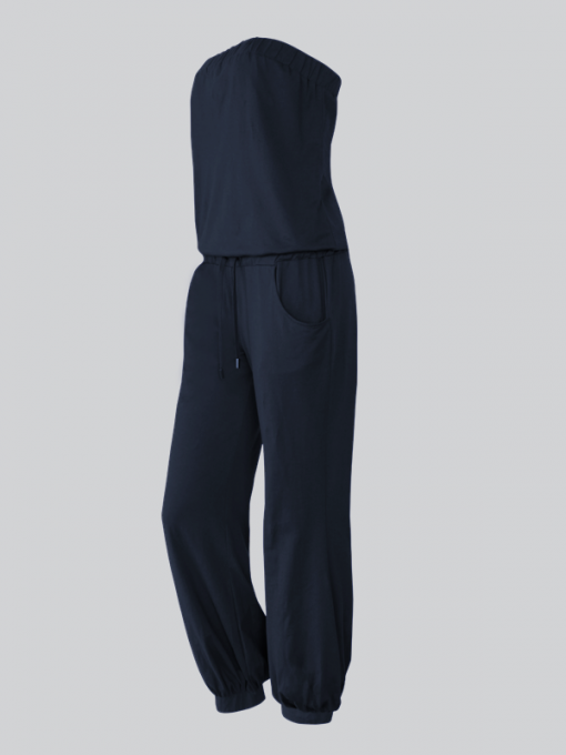 Tube Type Jumpsuit  With Front Pockets And Drawstring - Image 3