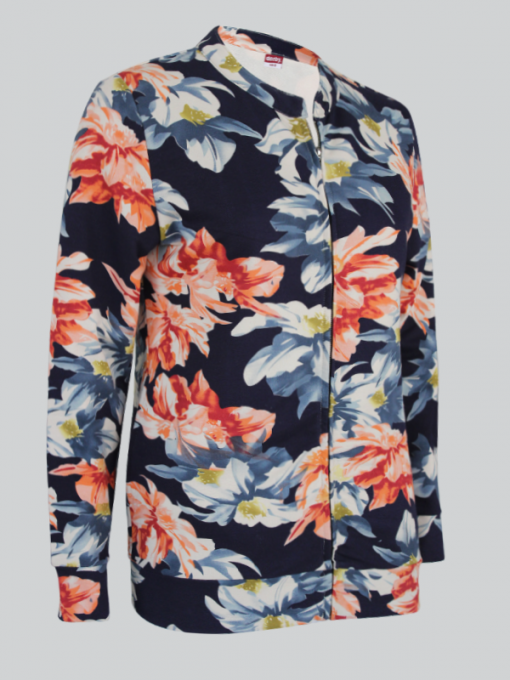 Printed Zippered Cardigan/Training – Light Terry Cotton - Image 7