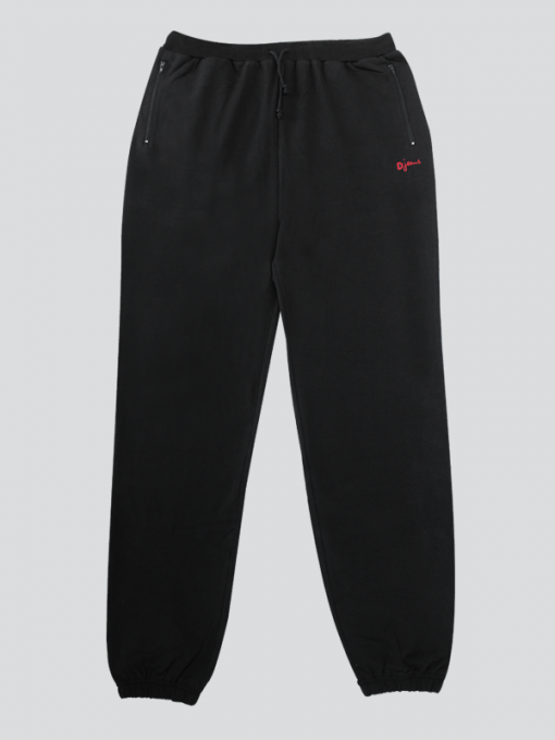 Training/Sweatpants - Elastic Waistband and Leg Bottom - Drawstring and Side Pockets - Stretch Cotton Jersey