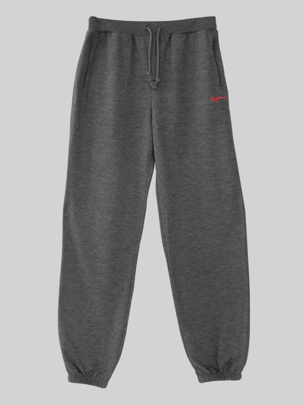 Training/Sweatpants - Elastic Waistband and Leg Bottom - Drawstring and Side Pockets - Stretch Cotton Jersey