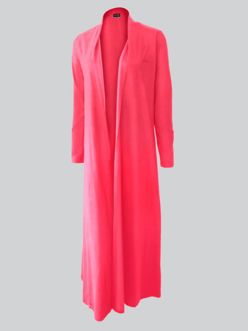 Extra Long Open Cardigan - Cotton Linen