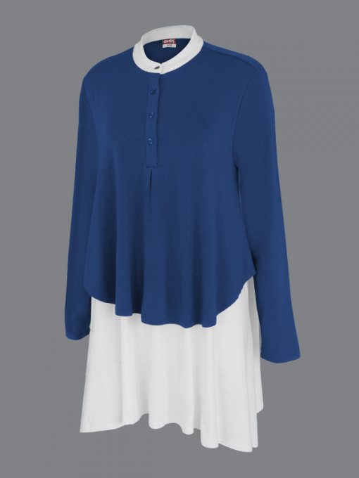 Long Sleeves Shirt - Double Layer Flared - Viscose Spandex - Image 4