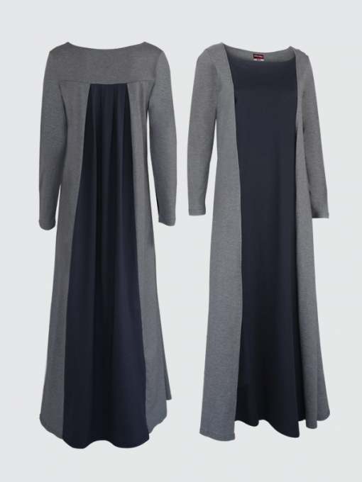 Dual Type Effect Maxi Dress