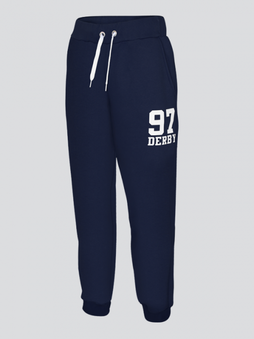 Training/Sweatpants with Print- Elastic Waistband and Leg Bottom – Drawstring and Side Pockets