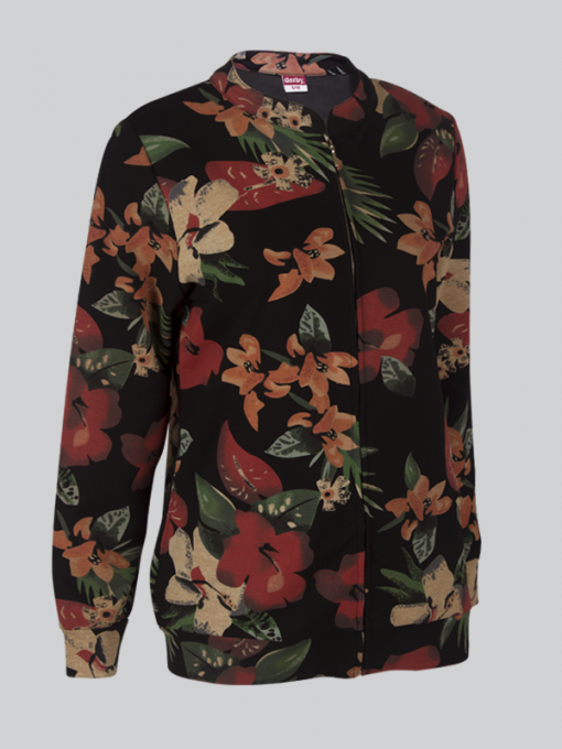 Printed Zippered Cardigan/Training – Light Terry Cotton - Image 9