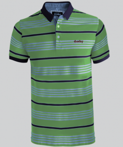 (English) Polo Shirt (T-shirt) - Multi Colored Striped