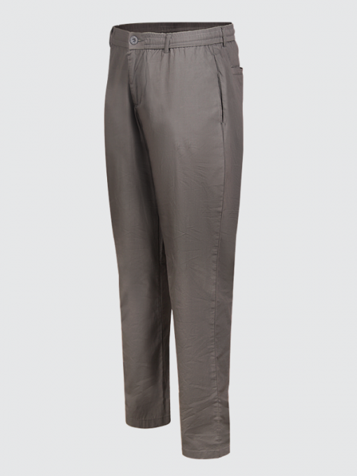 Regular Fit Pants with Elastic Waistband & Drawstring