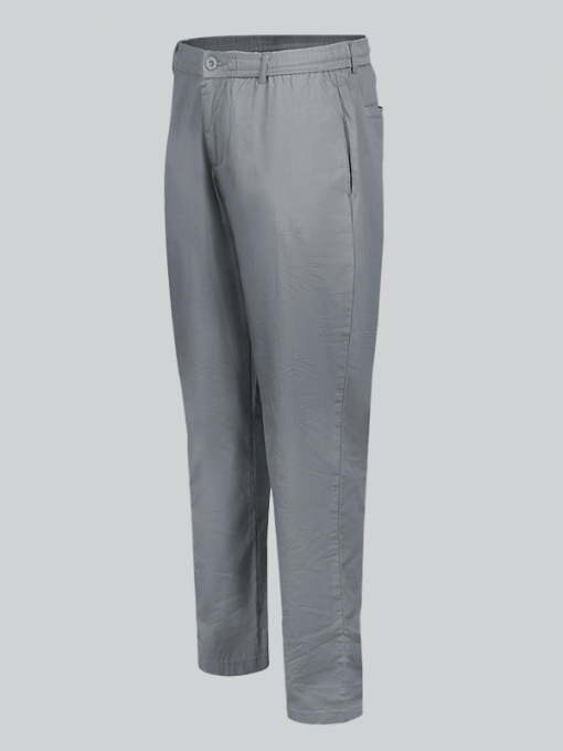 Regular Fit Pants with Elastic Waistband & Drawstring - Image 2