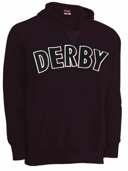 Hooded Sweatshirt With Derby Patch Print And Drawstring Plus Front Pockets - Cotton Polyester - Image 5