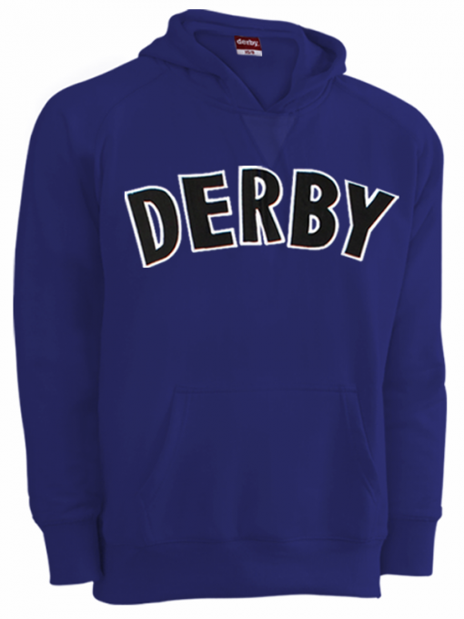 Hooded Sweatshirt With Derby Patch Print And Drawstring Plus Front Pockets - Cotton Polyester - Image 4
