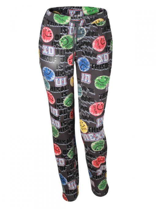 Printed Sweat Pants With Elastic Waistband - Image 2